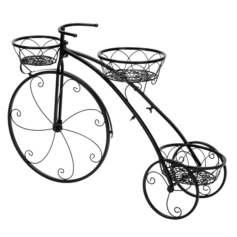 Support à plantes en métal pour tricycle Becka