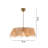 Elegant Metal Chandelier with Raffia Cap, Adjustable Height 23.6 to 23.6 inches | Natural Colors, CE Certified, E27 Socket (Max 40W) | Perfect for Dining Room, Living Room & Entryway, Stylish & Functional Lighting