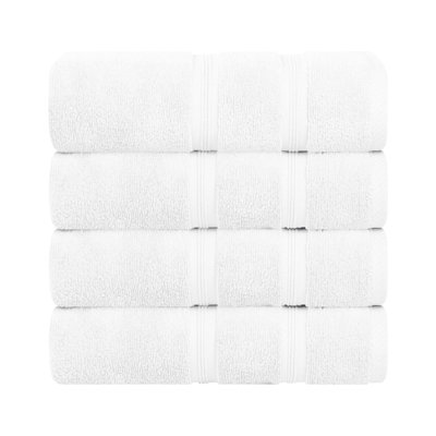  Smart Quick-Dry Zero Twist Cotton Bath Towels, Set Of 4