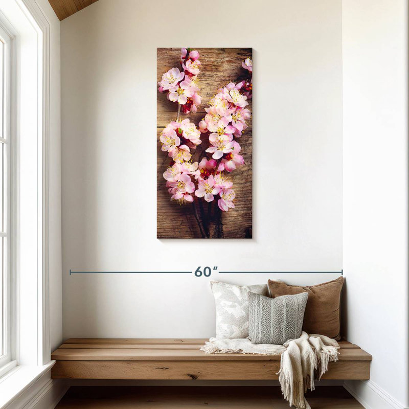 Fleurs de printemps, H 42 po x l 21 po