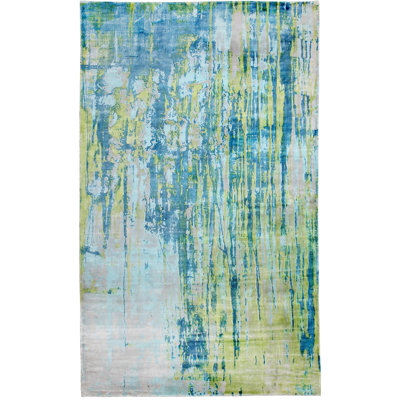 Bloxom Viscose Abstract Indoor Rug