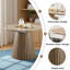 Wooden Dining Table, Flexible And Extendable, Multi-Functional And Space-Saving, Fashionable Oval Design And Slatted Table Legs
