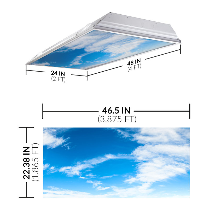 Octo Lights - Fluorescent Light Covers - Flexible Ceiling Light Diffuser Panels - Decorative Clouds - For Classrooms And Offices - 010