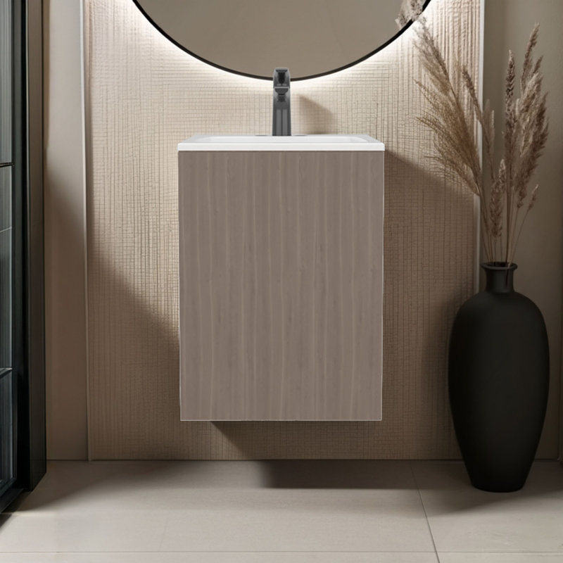 Meuble-lavabo autoportant Colton, Gris clair