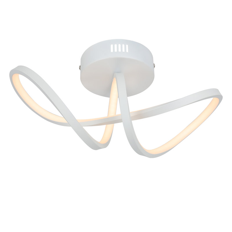 Darleane LED Flush Mount, White, matt