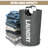 90L Large Laundry Basket, Collapsible Laundry Bag, Freestanding Tall Clothes Hamper, Foldable Washing Bin (Dark Grey)