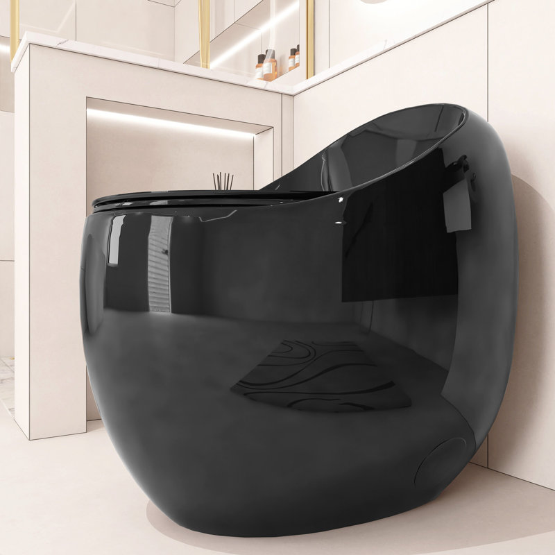 Toilette à chasse d'eau 1,28 po en porcelaine sans soudure, à ouverture rapide, 18,65 po de largeur, poids du produit 109,9 lb, 24,4 po de hauteur,