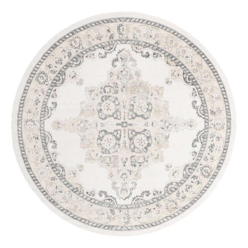 Anjelita Oriental Indoor Rug, Round 7'10"