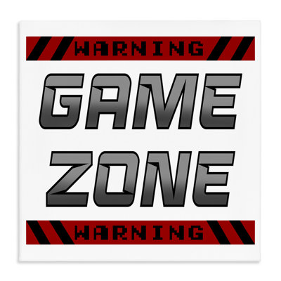 Game Zone Warning Canvas, design by Marcus Prime