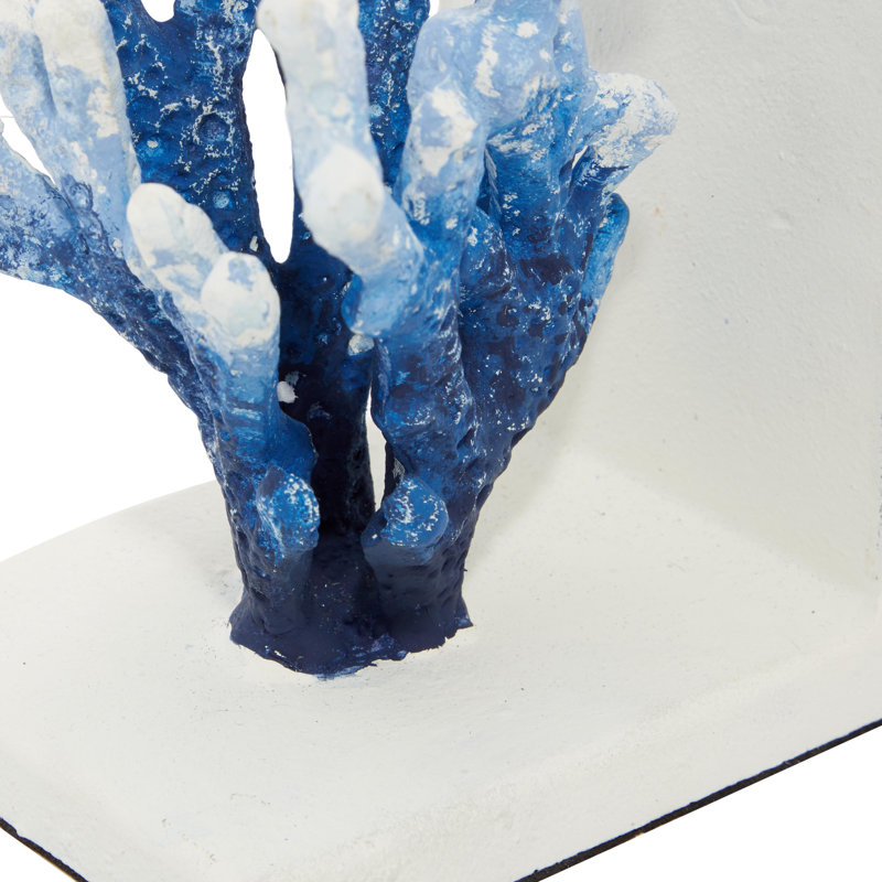 Serre-livres en métal, Bleu, H 7 po x l 15,16 po x P 3,85 po