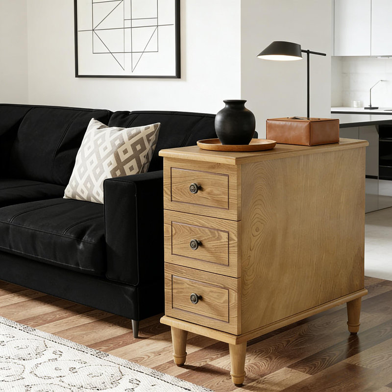 Console d'appoint étroite avec tiroir de rangement | Table de chevet polyvalente pour hall d'entrée | Idée de cadeau