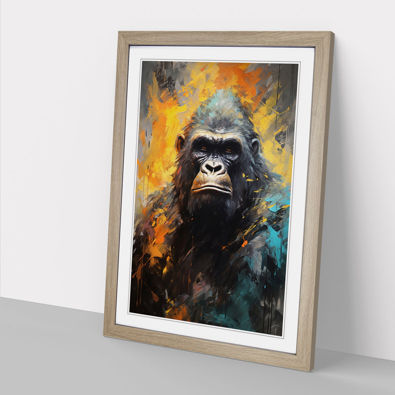 Gorilla Tachisme Art - Framed Print