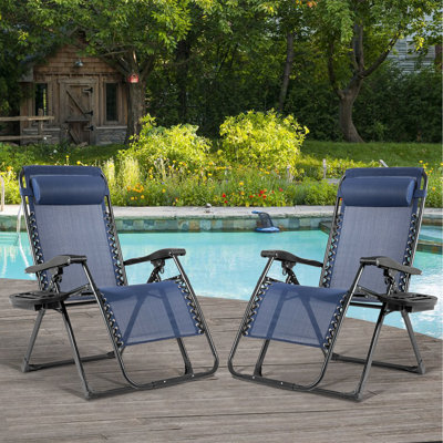 Jaleasa Outdoor Rust-Resistant Metal Chaise Lounge