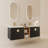 Takeyshia 59.6'' Double Bathroom Vanity with Ceramic Top