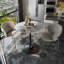 Cleofus Round Metal Base Dining Table-2073071967-2074318863-2066672971