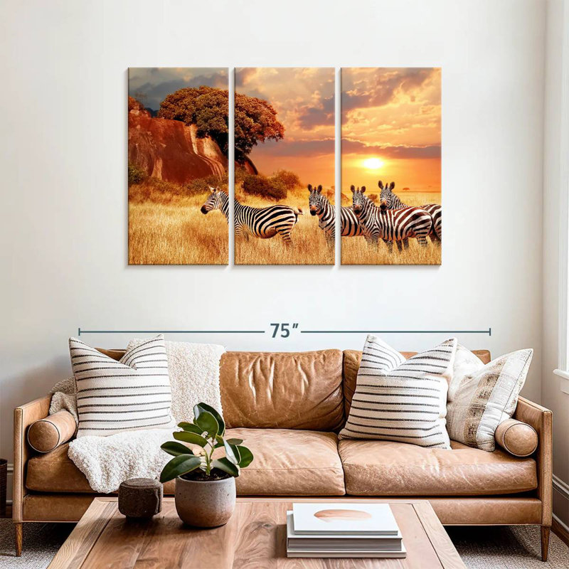 Zèbres Brampt Savanna, H 36 po x l 57 po