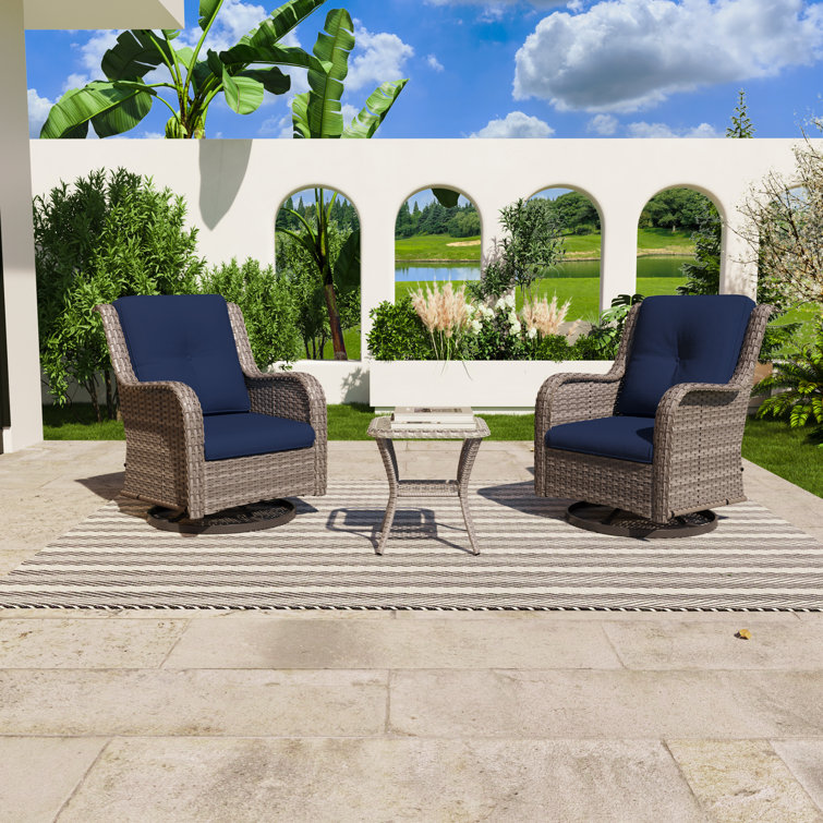 Tapan 2 - Person Patio Conversation Sets with Cushions