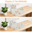 6 pièces présentoir à buffet pour la fête, colonne blanche en acrylique avec fond creux, support à dessert pour petits gâteaux, boîte de rangement emboîtable pour la restauration, les bijoux et les objets de collection