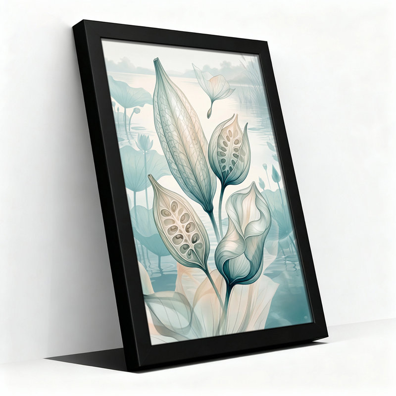 Art mural sur toile bleu sarcelle, 18"H x 12"W