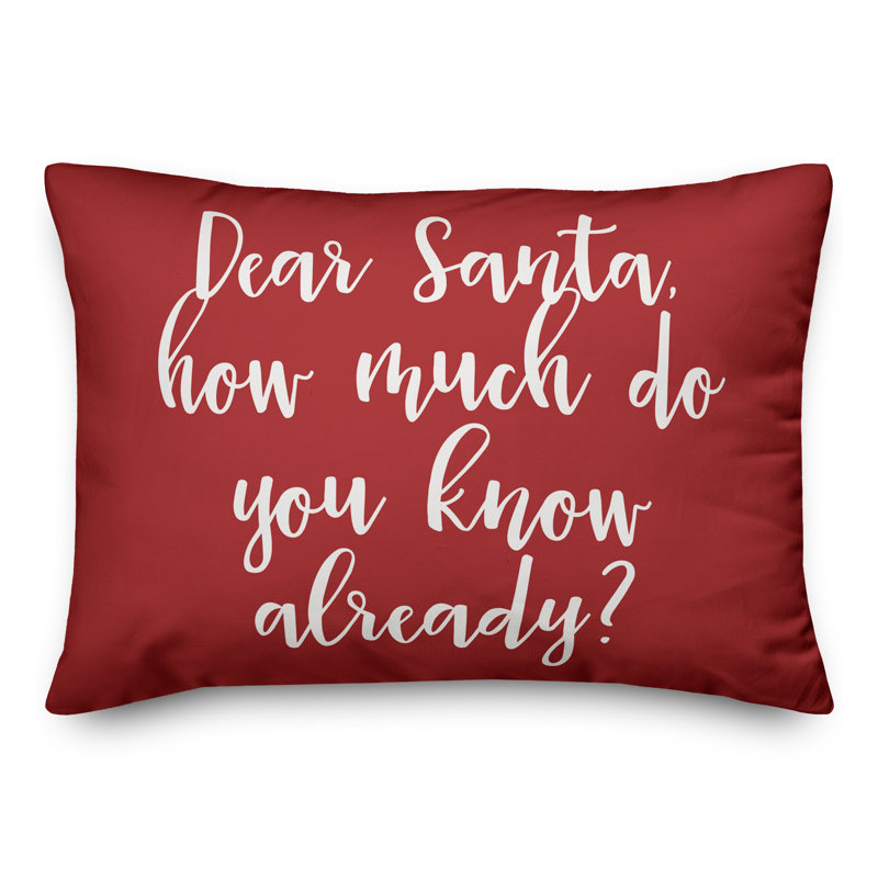  Coussin Dear Santa, Rouge