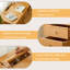 Bureau rectangulaire en bois massif avec tiroirs Burlywood
