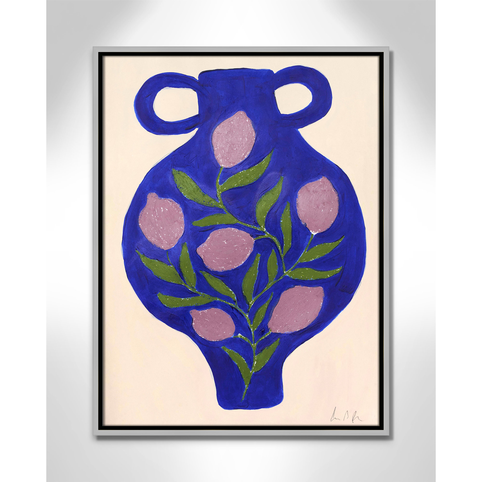 Vase No. 03 Print by Camilla Bergqvist, Silver, 25.5" H x 19.5" W