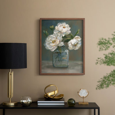 Vintage Roses Framed Print - Solid Wood