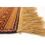 Tapis brun clair / orange / rouge en laine tissé à la main
