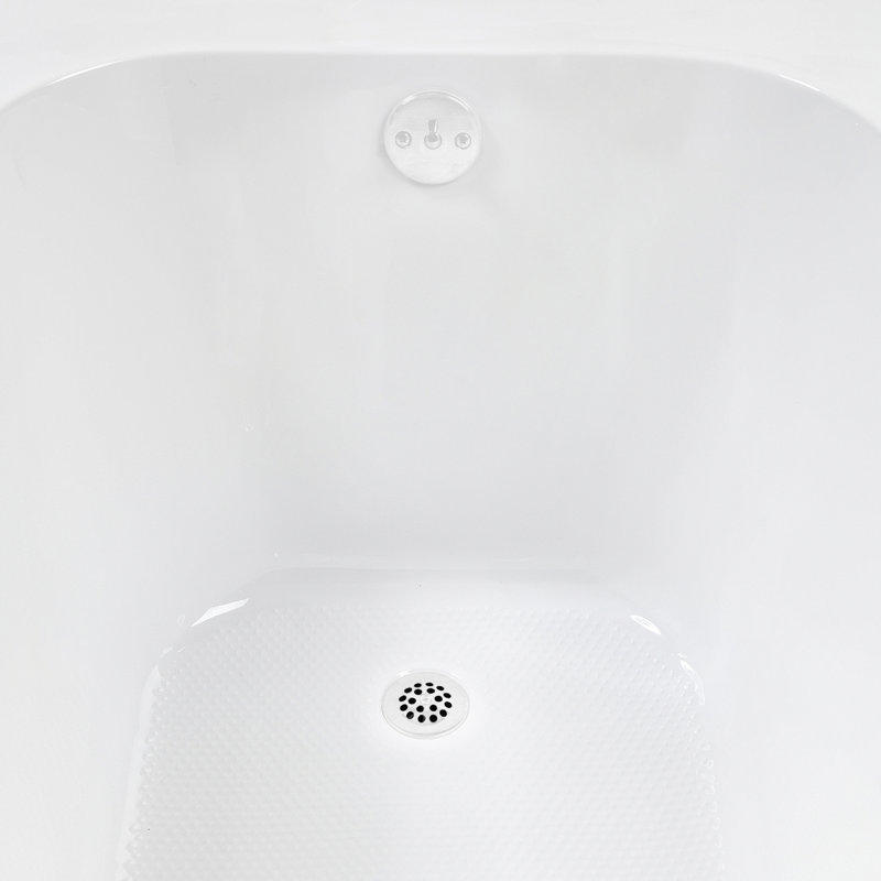 72" x 36" Acrylic Soaking Drop-In Bathtub, Drain Included, Glossy White