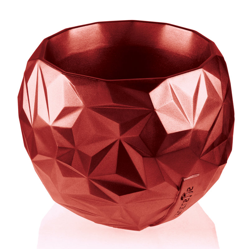 Handmade Pot Planter, Red Metallic