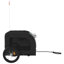 Vidaxl Pet Bike Trailer Grey And Black Oxford Fabric, Iron, PVC Small