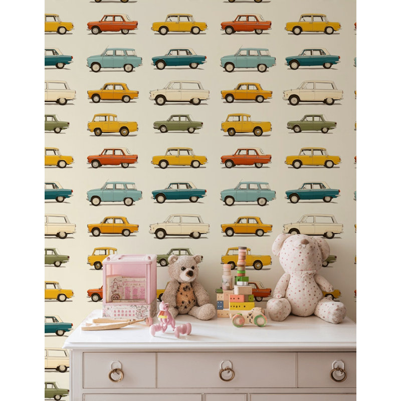 Papier peint moderne Mid Century, Peler et coller