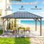 Pavillon de jardin élégant à toit rigide pour l'extérieur, pavillon de cour arrière, abri pour patio, pergola d'extérieur classique (seulement pavillon de jardin)