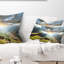 Coussin lombaire à imprimé paysage