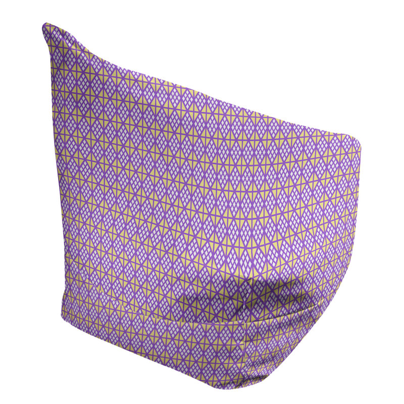 Fauteuil à billes standard & Leffel, Pas de bourre, Mauve / jaune, H 86 po x L 2 po x P 43 po