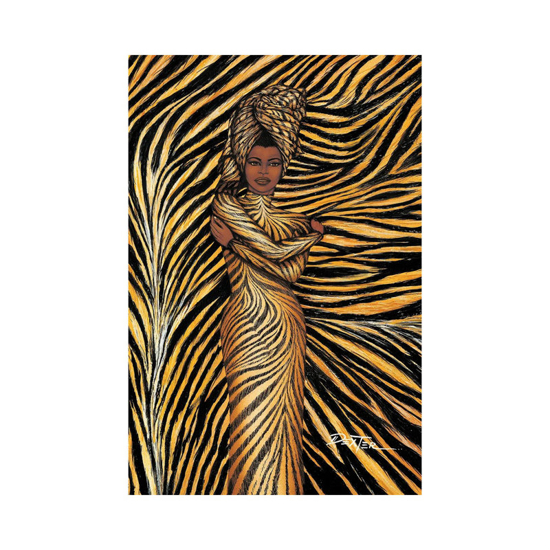 Tiger Inspired Fashion by Dexter Griffin - Wrapped Canvas Print, 20.32 cm H x 30.48 cm W