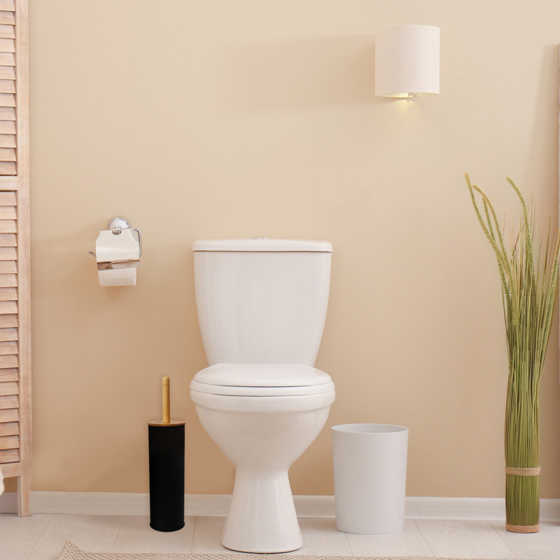Blue Donuts Plastic Toilet Brush And Holder
