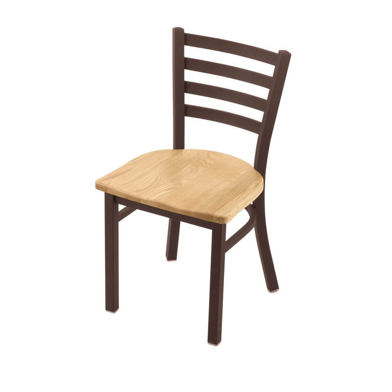 Jackie Side Chair, Bronze, Wood-Natural Oak