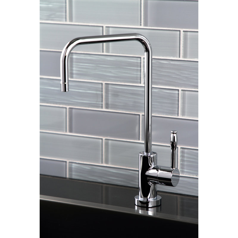 Kingston Brass Nustudio Single-Handle 1-Hole Deck Mount Water Filtration Faucet, Polished Chrome