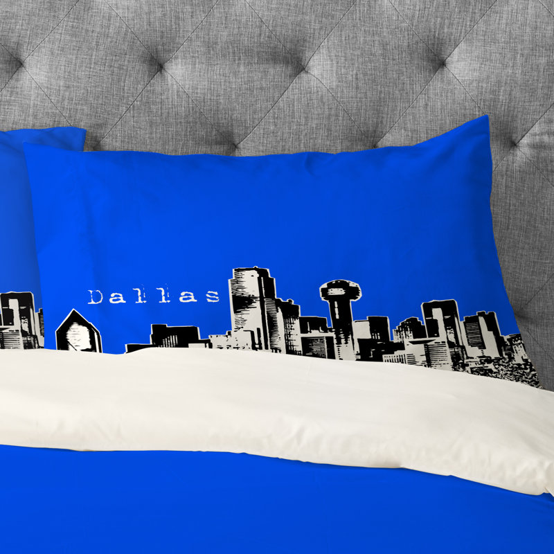 Taie d’oreiller dallas Bird Ave, Standard, Royal