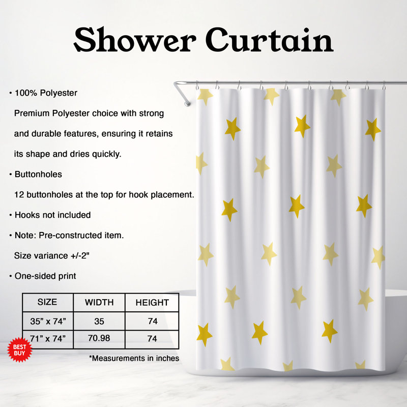 Rideau de douche standard 1 pièce rouge, blanc et bleu, H 74 po x l 71 po