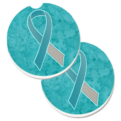 Ceramic Round 2 Piece Car Coaster Set