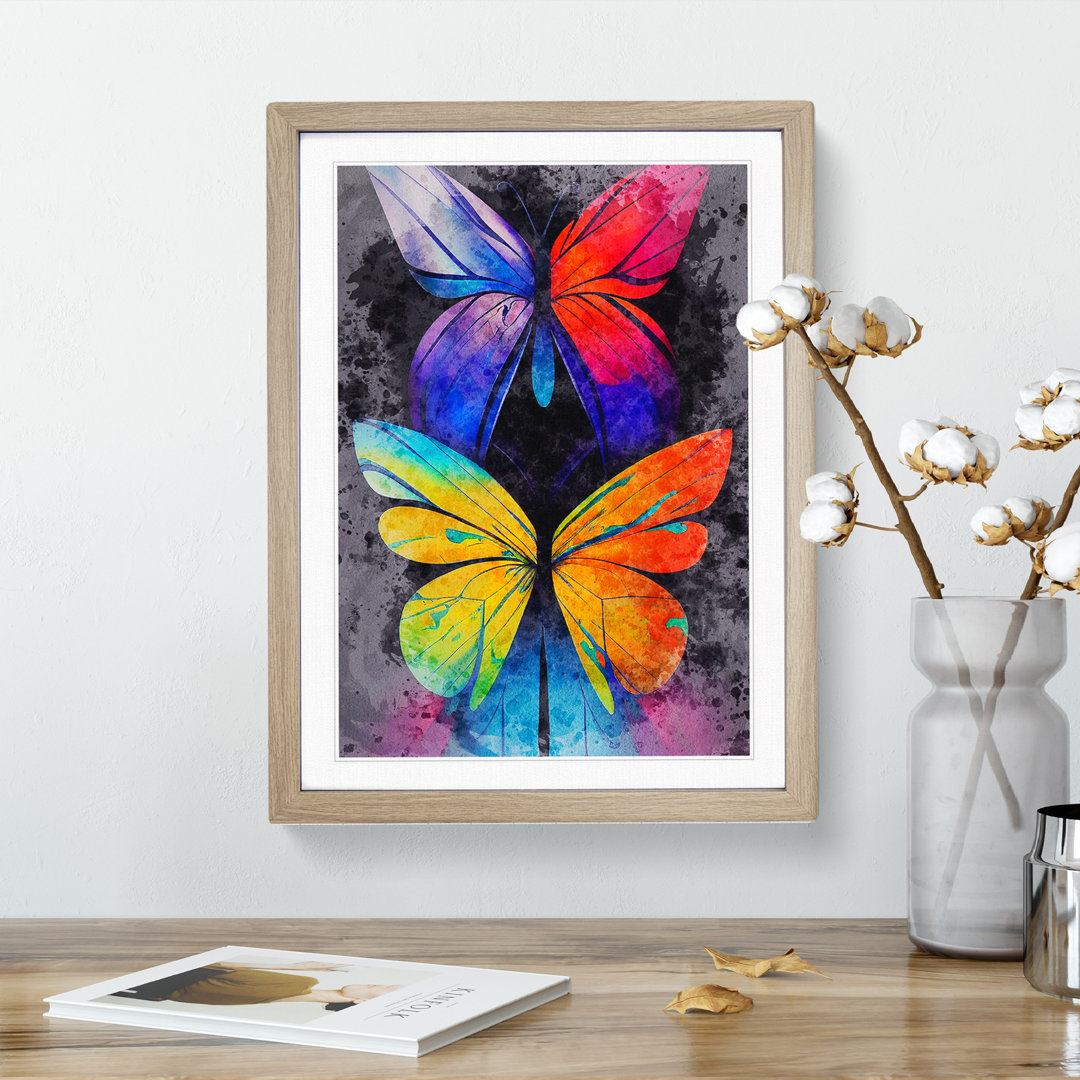 Butterflies Paint Splatter No.2 - Wall Art