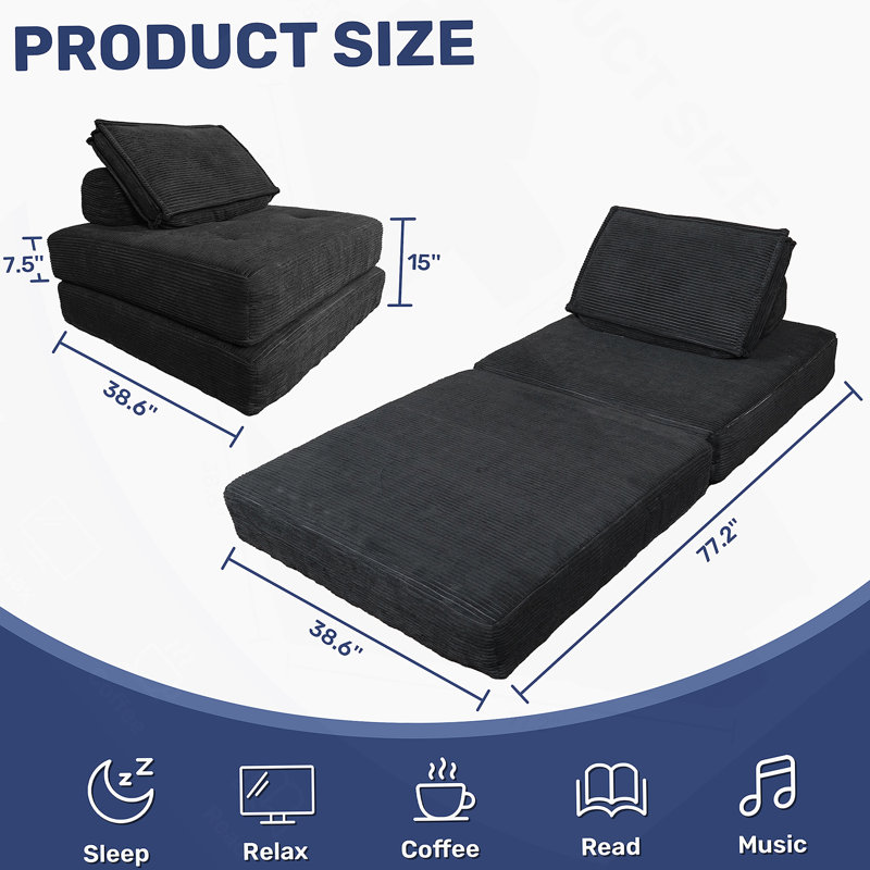 Folding Sofa Bed With Pillow