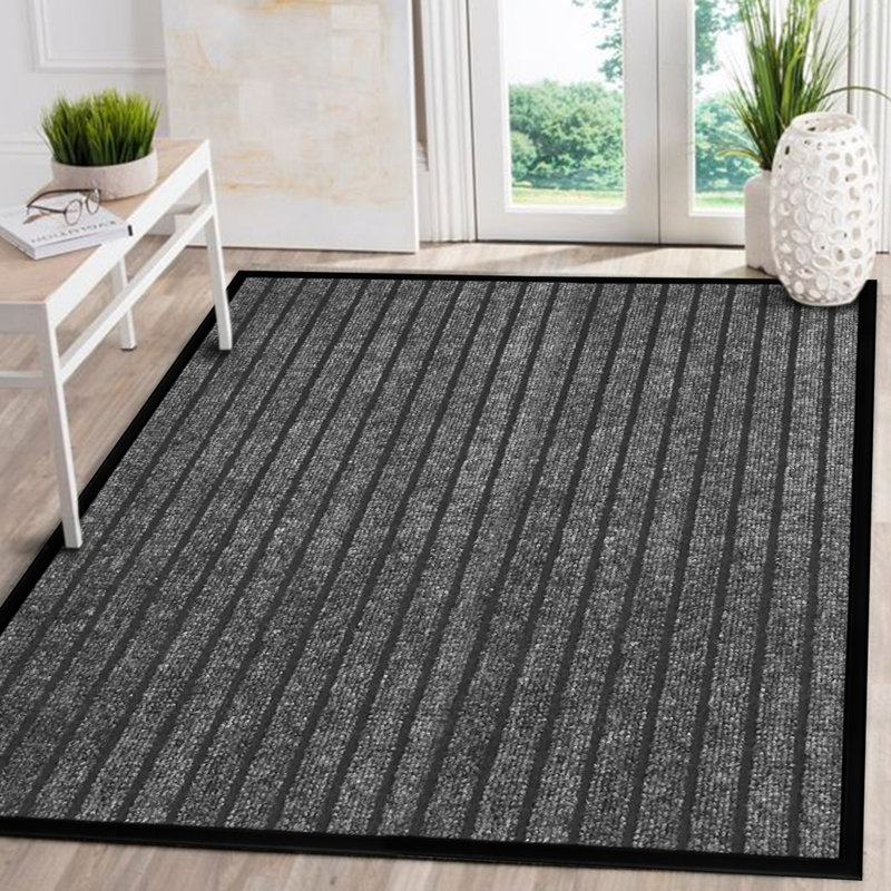 Jiyeon Heavy Duty Rubber Barrier Mat Non Slip Indoor/ Outdoor Door Mats Hallway Runner Rug Kitchen Rugs, Rectangle 40 x 60cm