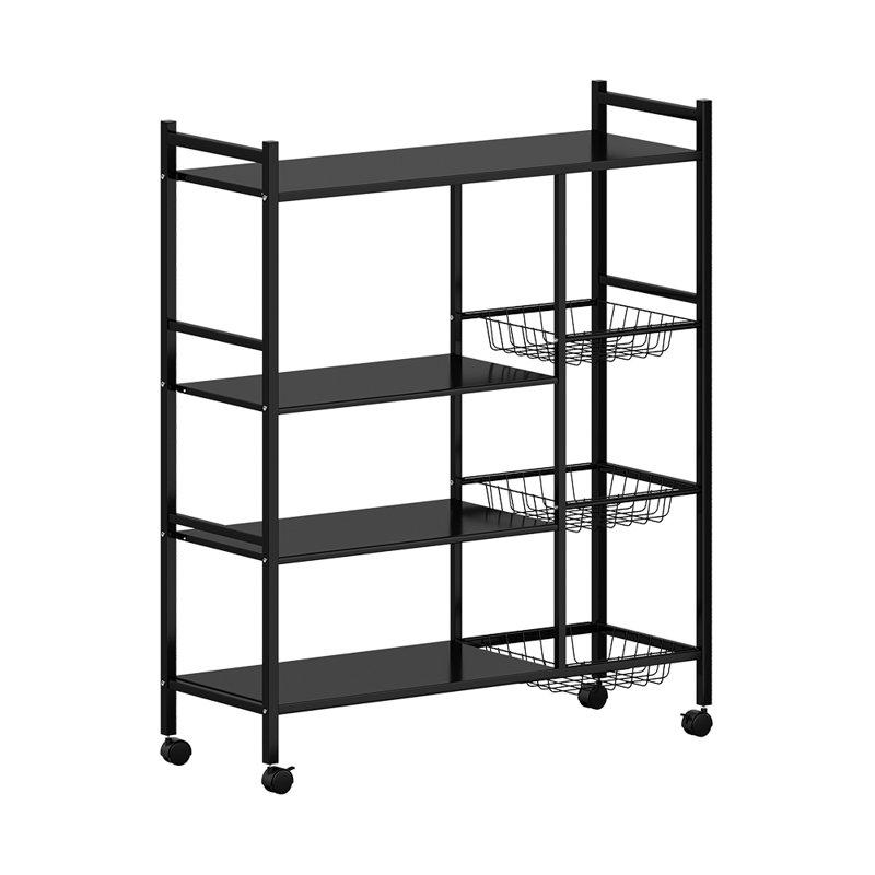 Multi-tiered Kitchen Microwave Storage Rack with Wheels, 108.5cm H x 90cm W x 32cm D