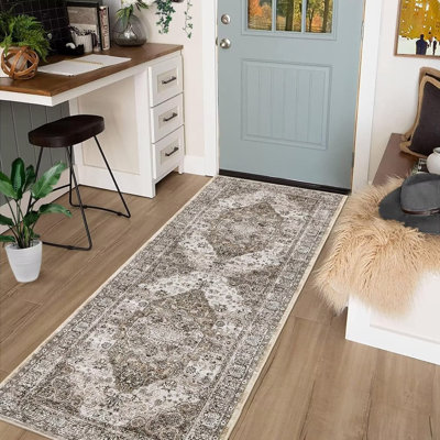 Tapis de chambre à coucher à motif floral antidérapant pour salon Boho