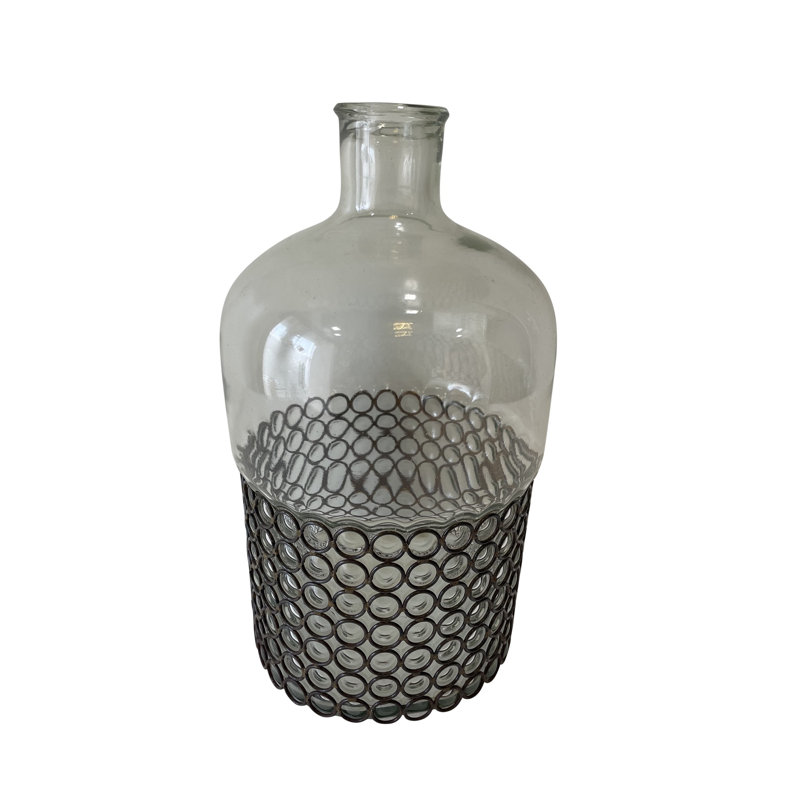 Rohnda Glass Table Vase, 12" H x 7" W x 7" D