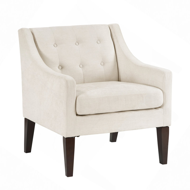 Clopton 26" Modern & Contemporary Accent Chair - Textured Accent Chair Removable Cushion Cover, Button-Tufted Back