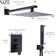 10" Square Shower Head Pressure Balanced Shower Faucet System With Handheld Spray